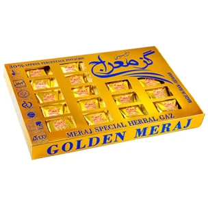 گز لقمه 30% پسته معراج(طلایی) – 450گرم