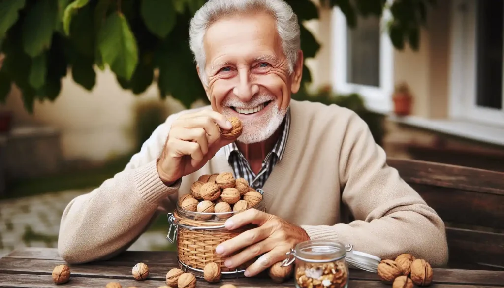 گذراندن سالمندی سالم با مصرف گردو