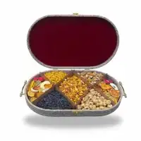 جعبه ترمه بیضی کادویی لوکس بزرگ
