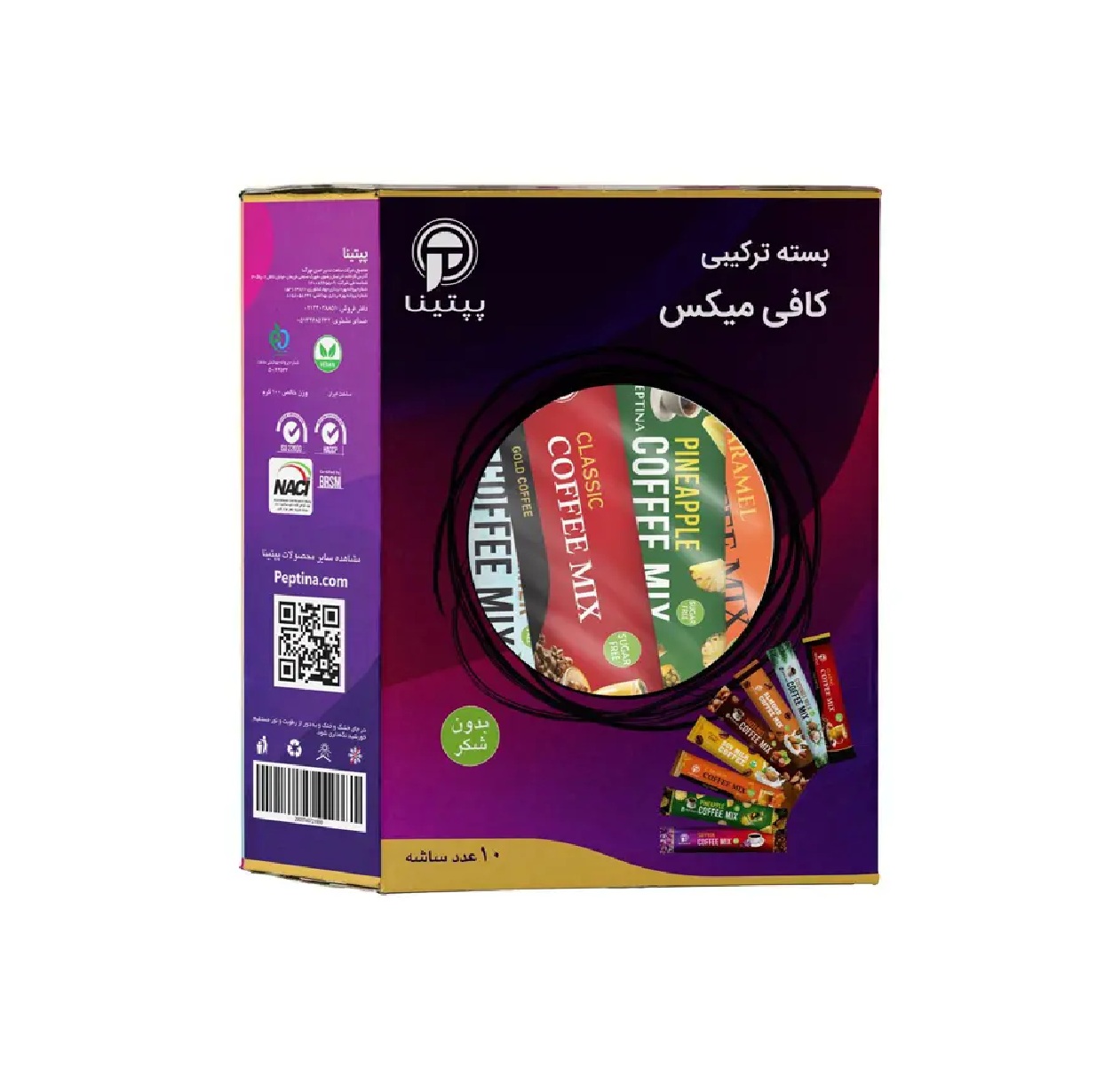 بسته‌ترکیبی کافی‌میکس پپتینا - 10ساشه