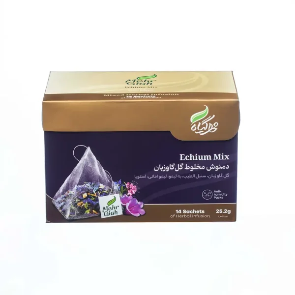 دمنوش گل‌گاوزبان مهرگیاه - 14ساشه